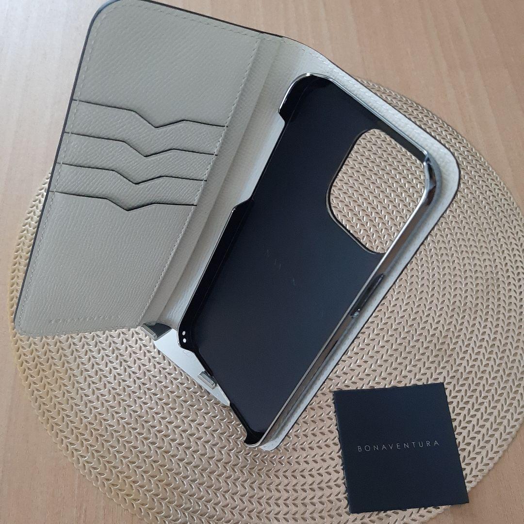 【ボナベンチュラ】ダイアリーケースiPhone 14 Pro Max, ホワイト