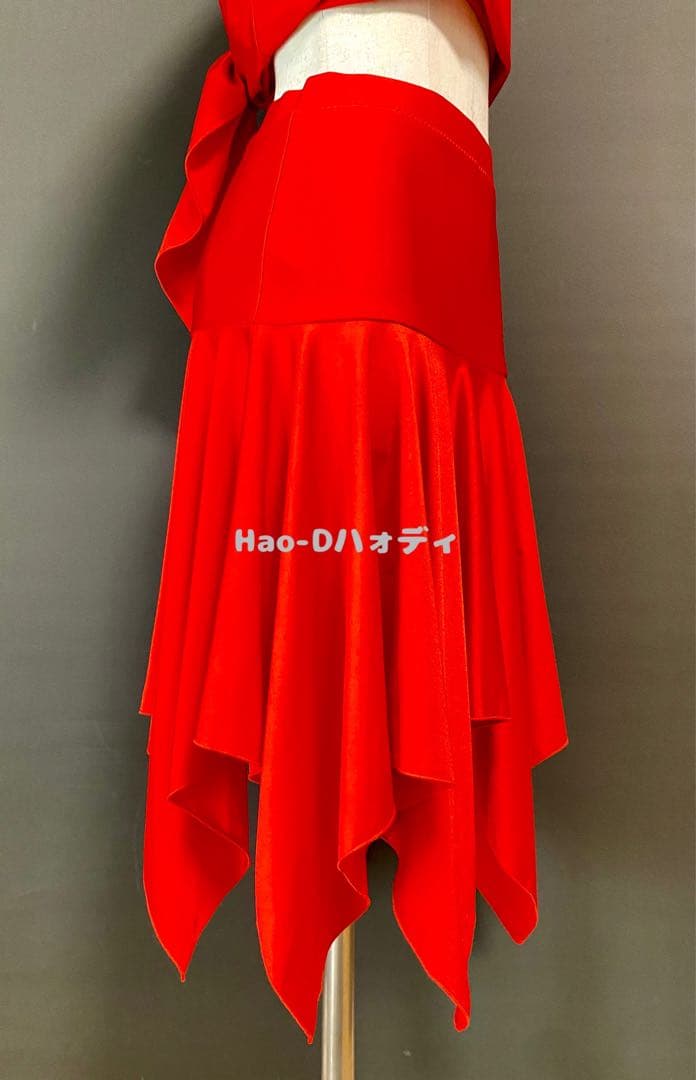 社交ダンス★新作★レッスンウェア★オリジナル★赤2点セット