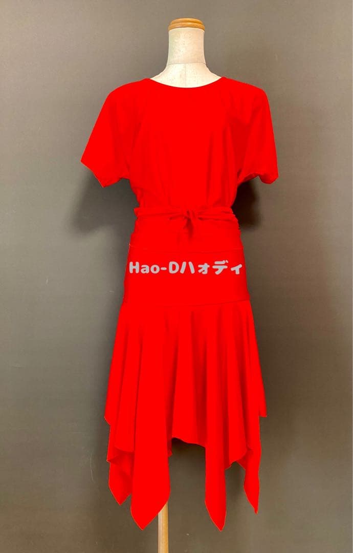 社交ダンス★新作★レッスンウェア★オリジナル★赤2点セット