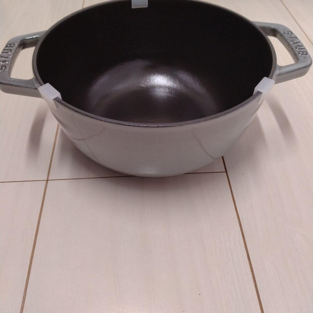 未使用/ストウブ ワナベ M グレー 18cm