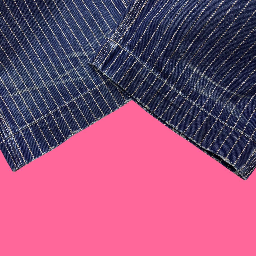 RRL ウォバッシュストライプ デニムペインターパンツ バックルバック USA製