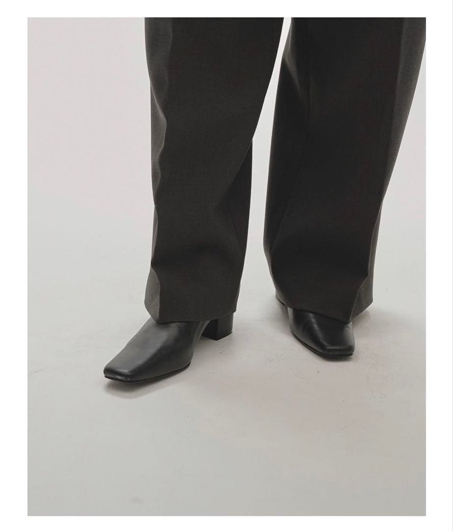 靴 todayful Squaretoe Leather Sabot 36