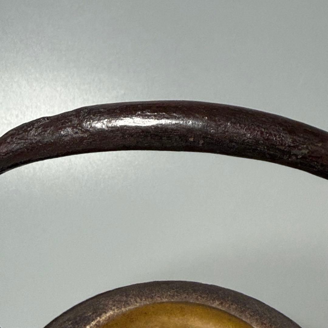 釜師　増山馨鉄　造　宝珠形鉄瓶　共箱　作家物　茶道具　大国藤兵衛に師事　白湯