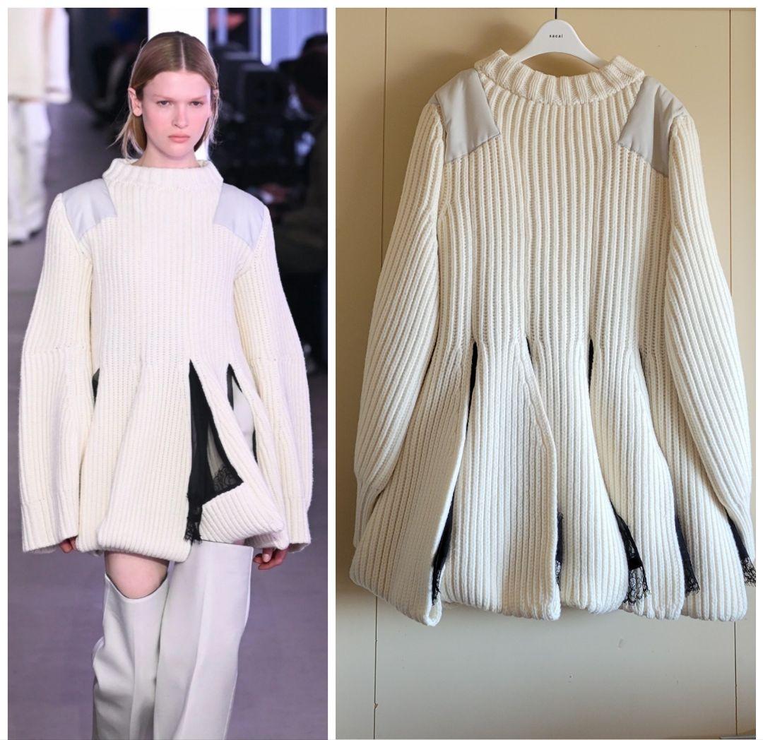 sacai 美品 224,000円 カットアウトドレス ワンピース サイズ1