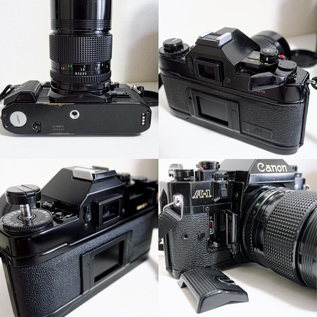 CANON　A-1本体　AE-1+P本体　交換レンズ６本　取説　ジャンク