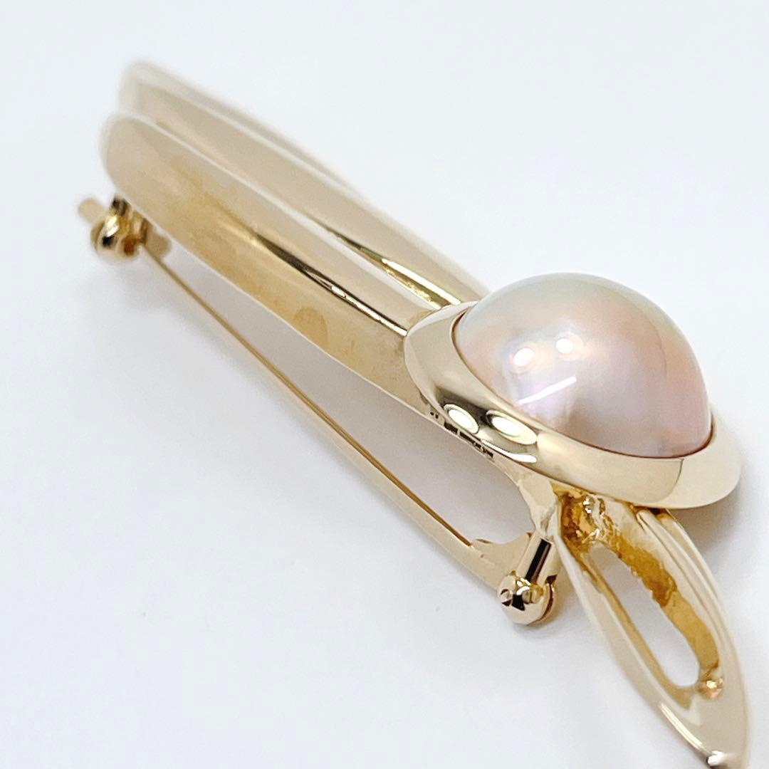極美品✨田崎真珠　TASAKI タサキ マベパール　ピンブローチ コサージュ