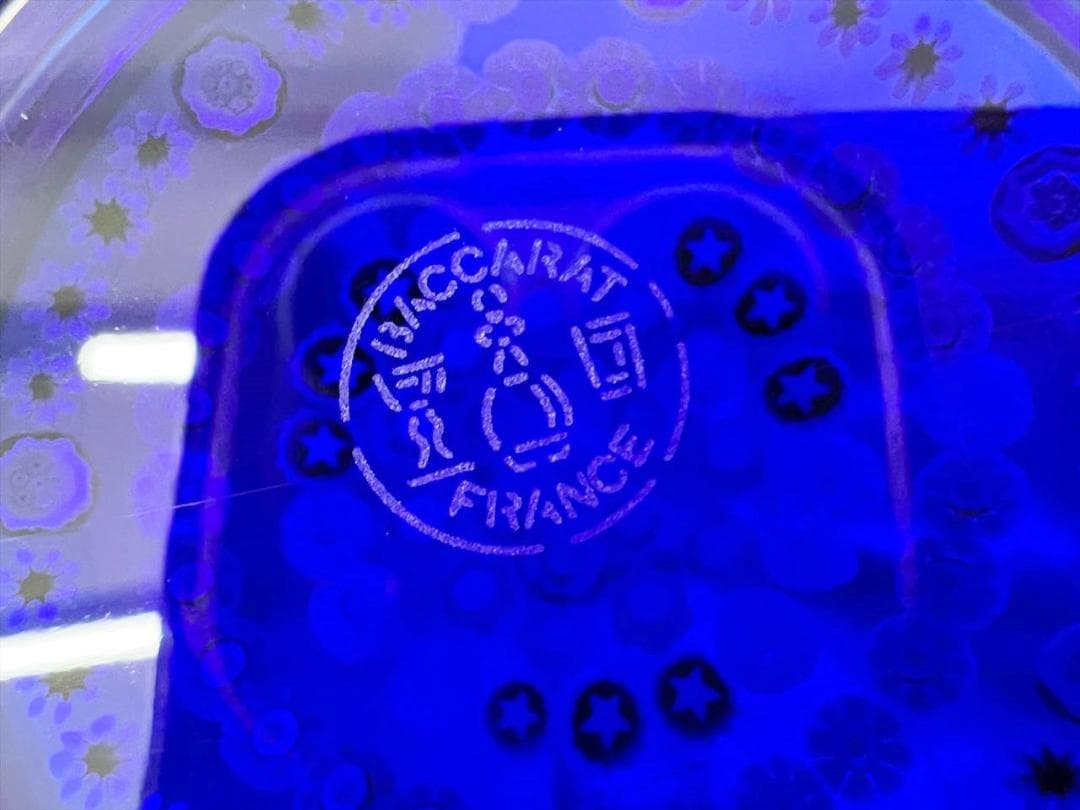 レア　美品　バカラ　ミルフォリ　1997B　ペーパーウエイト　置物　フラワー