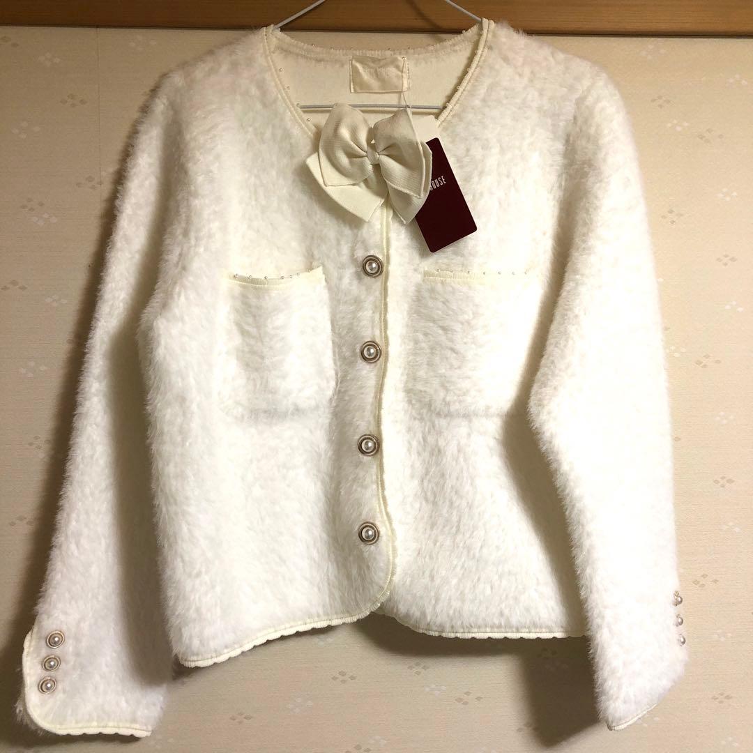 【新品タグ付き】PINK HOUSE ピンクハウス　カーディガン　アイボリー