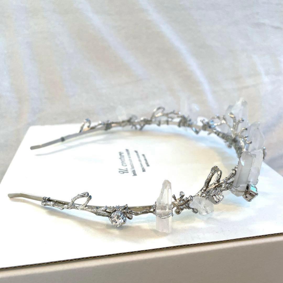 u.couture 水晶クラウン シルバー ウェディング ティアラ ヘッドドレス