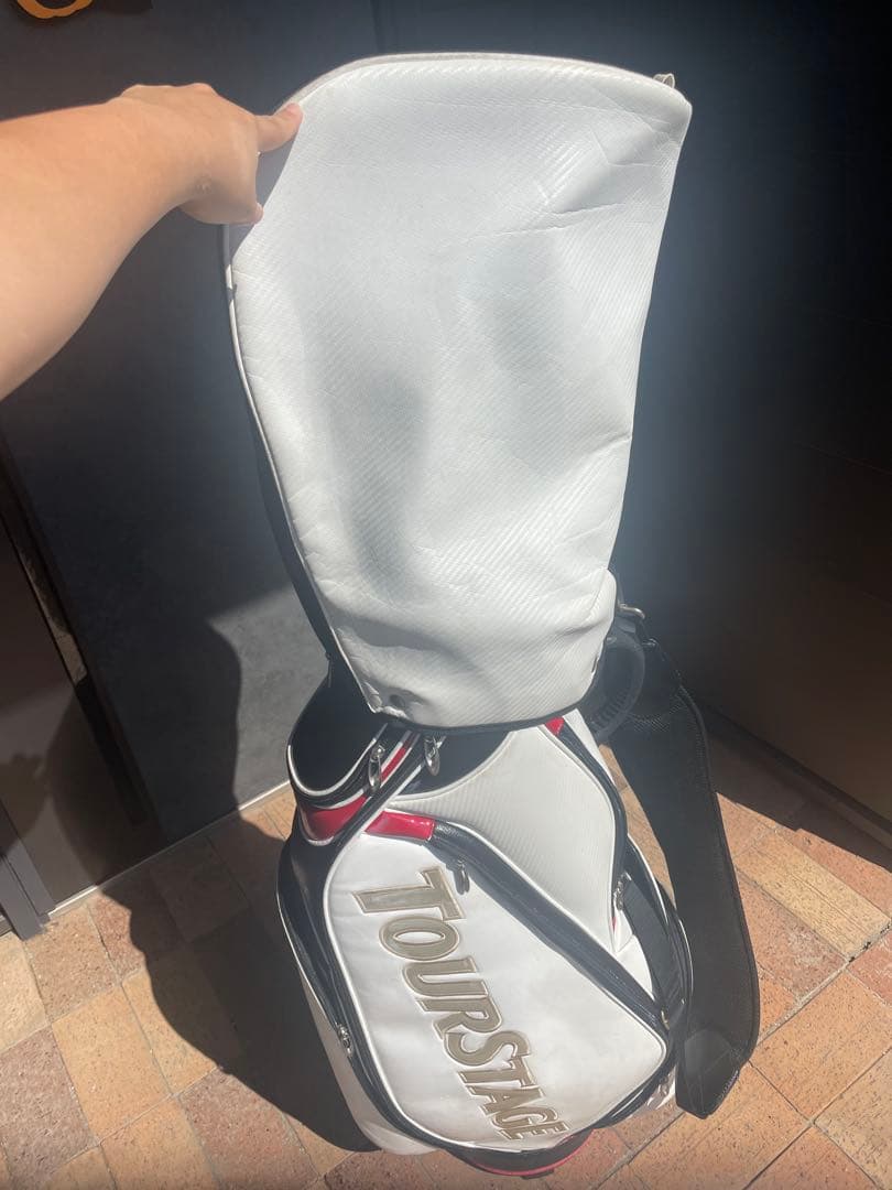 TourStage キャディバッグ ホワイト/ブラック/レッド