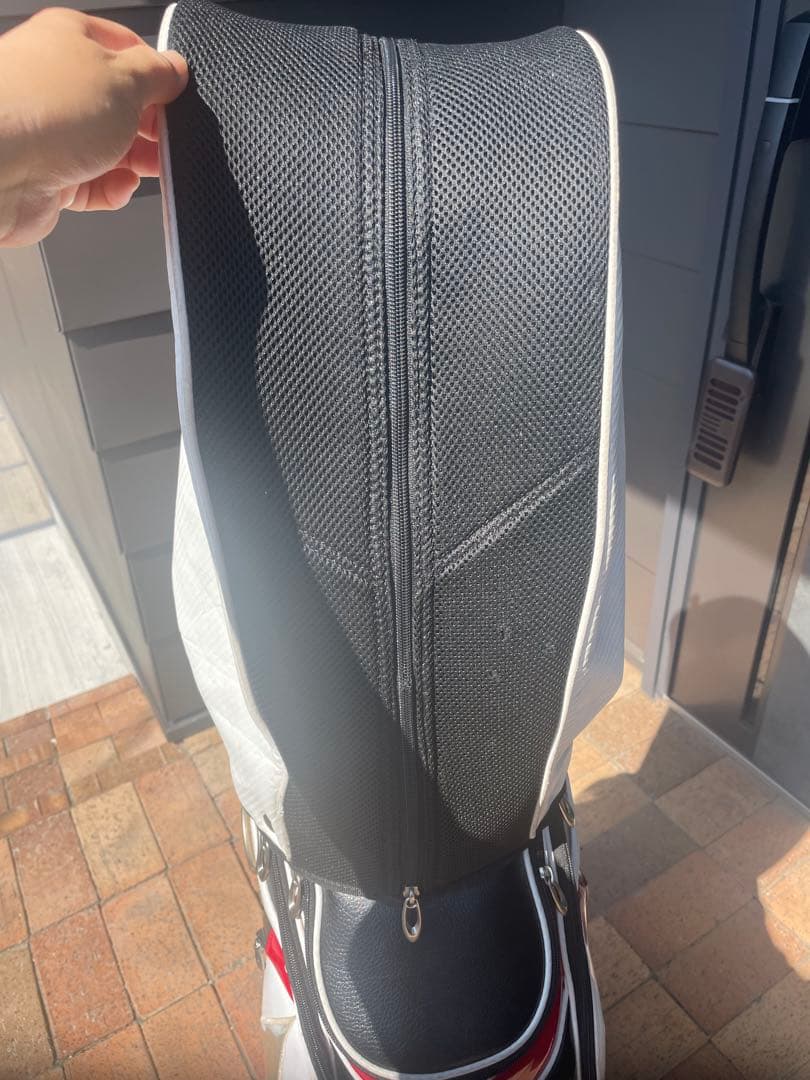 TourStage キャディバッグ ホワイト/ブラック/レッド