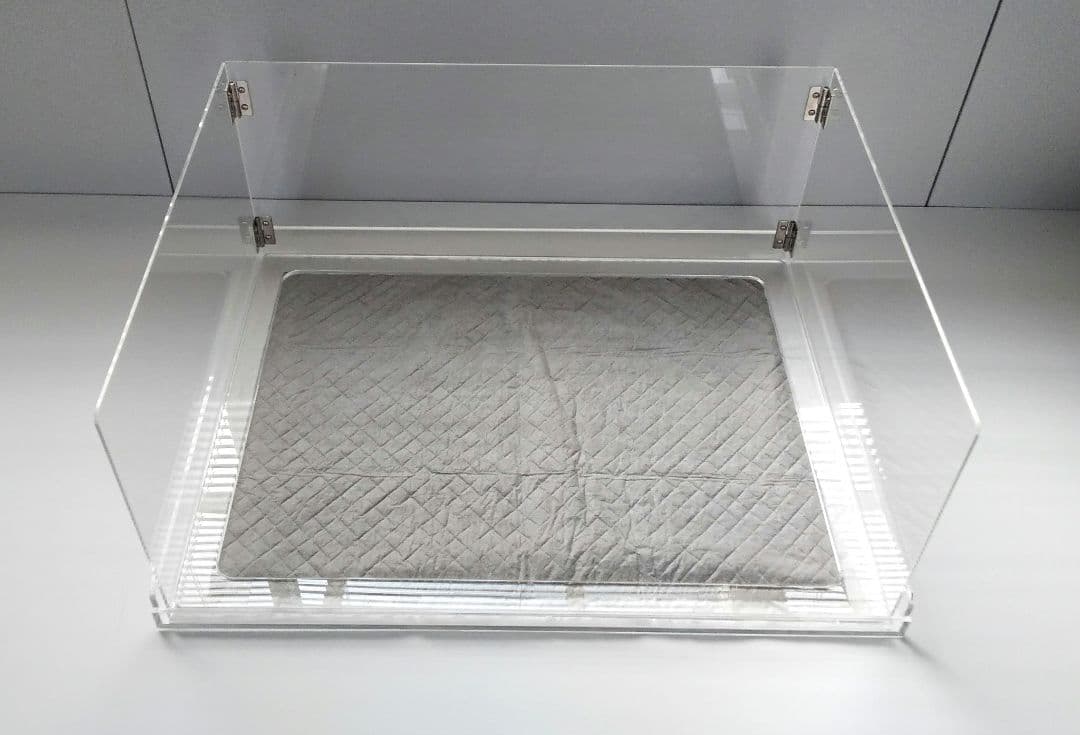 ペットアクリルトイレトレー DAIHUKUtype(ｗ)ワイド ※飛散ガード付き