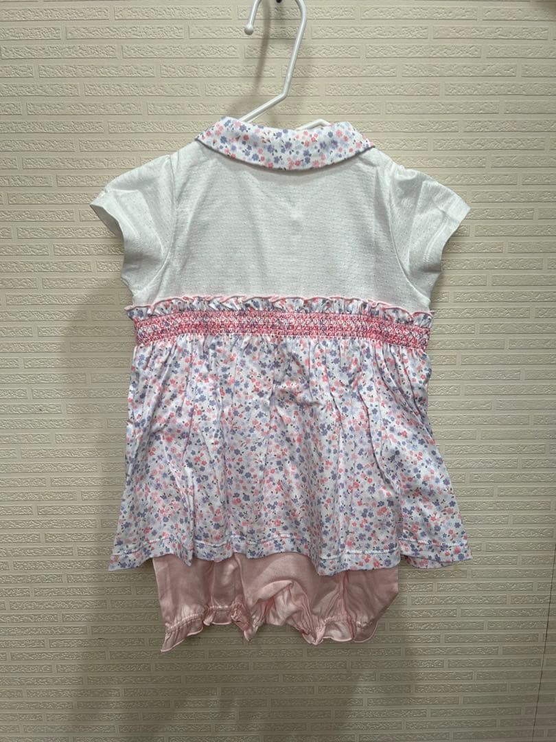 【新品★未使用】ミキハウス　ロンパース80★帽子44〜48センチ