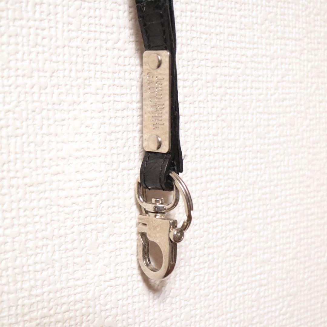 【希少】ゴルチエ ネックストラップ キーホルダー Y2K 本革 ネックレス