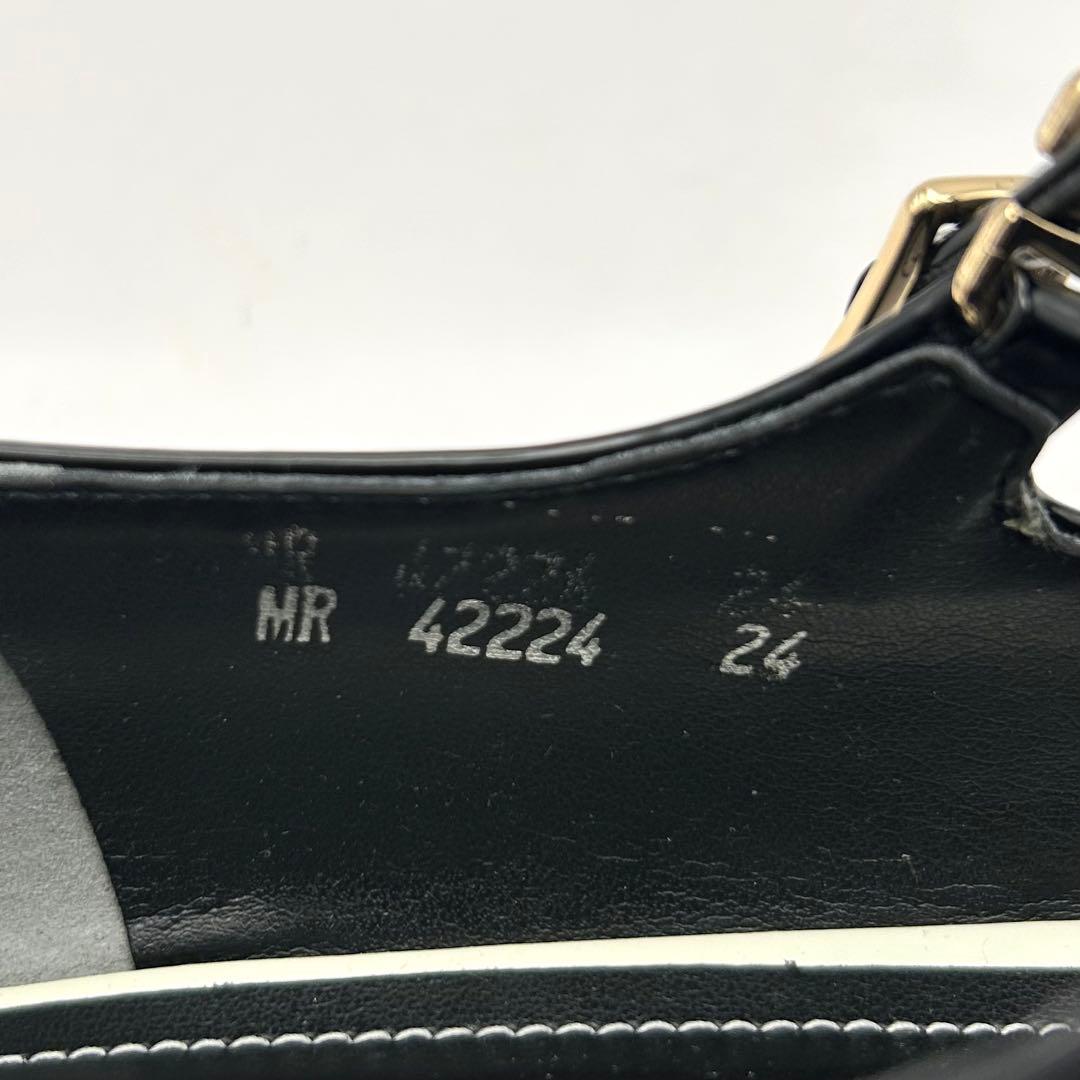 未使用級✨ DIANA 【24㎝】 フラットパンプス エナメル ポインテッドトゥ