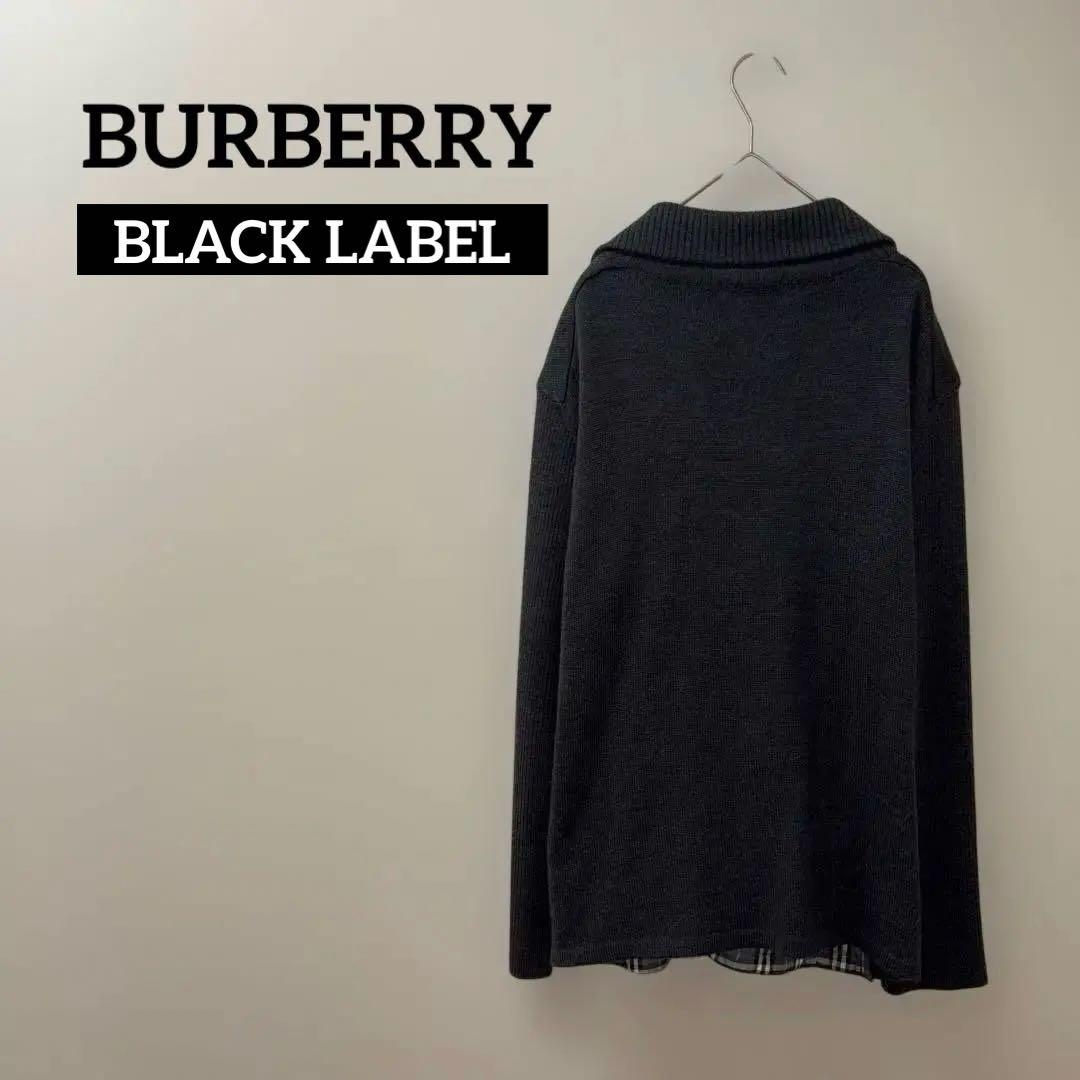BURBERRY BLACK LABEL ドライバーズニットジャケット