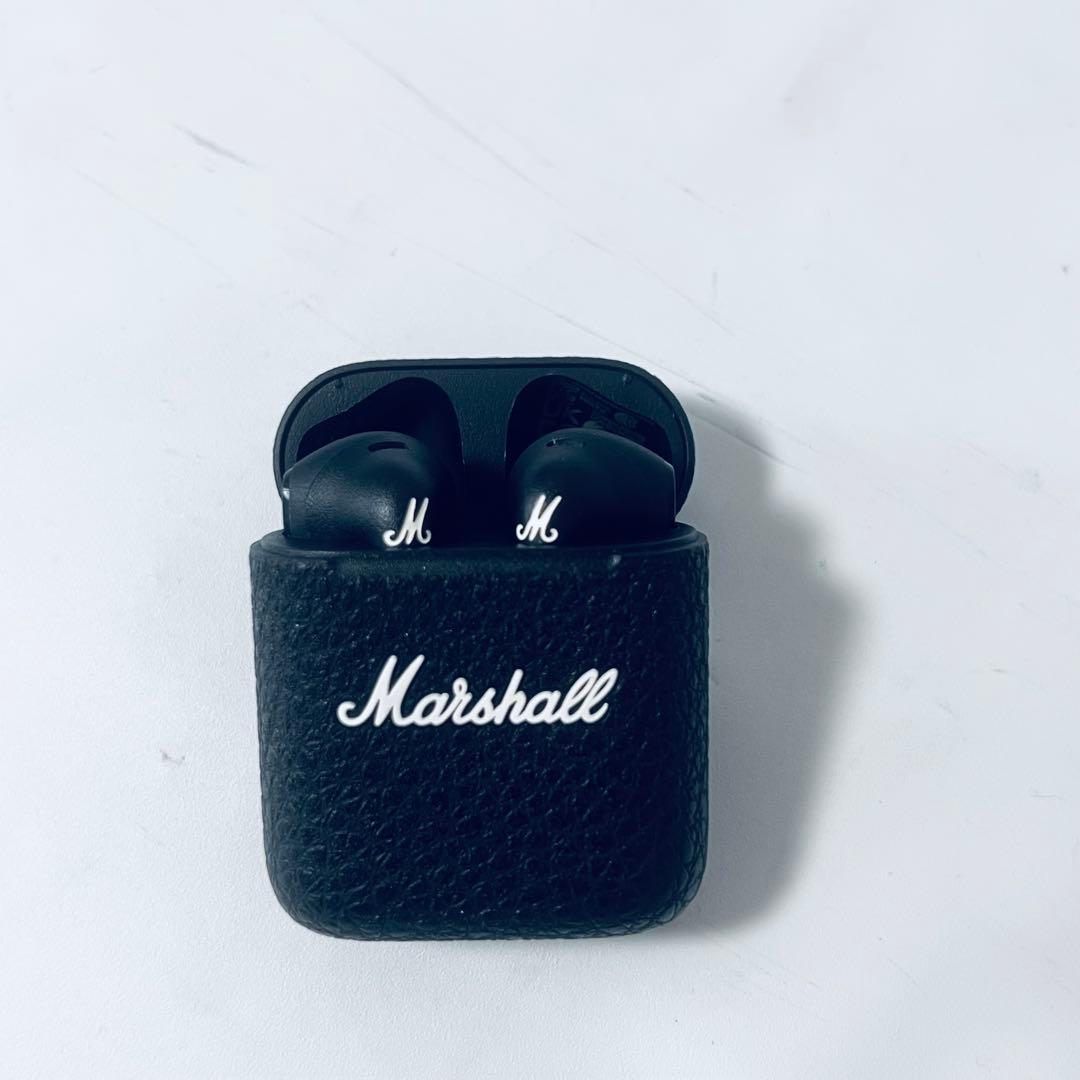 【美品】Marshall ワイヤレスイヤホン ブラック 動作確認ＯＫ