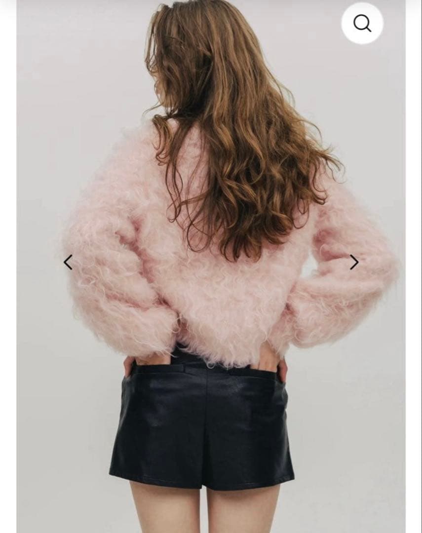 トップス the toe WESTMINSTER SHAGGY CARDIGAN pink