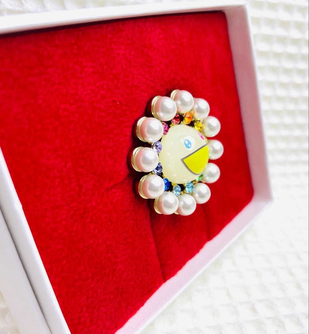 liquem リキュエム×村上隆　パールフラワー　ピンズ　ブローチ　カイカイキキ