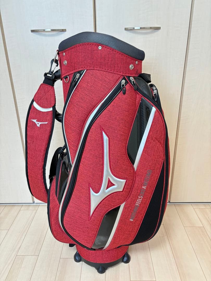 ☆美品☆ミズノ・キャディバッグ/ツアーREDモデル☆送料無料☆