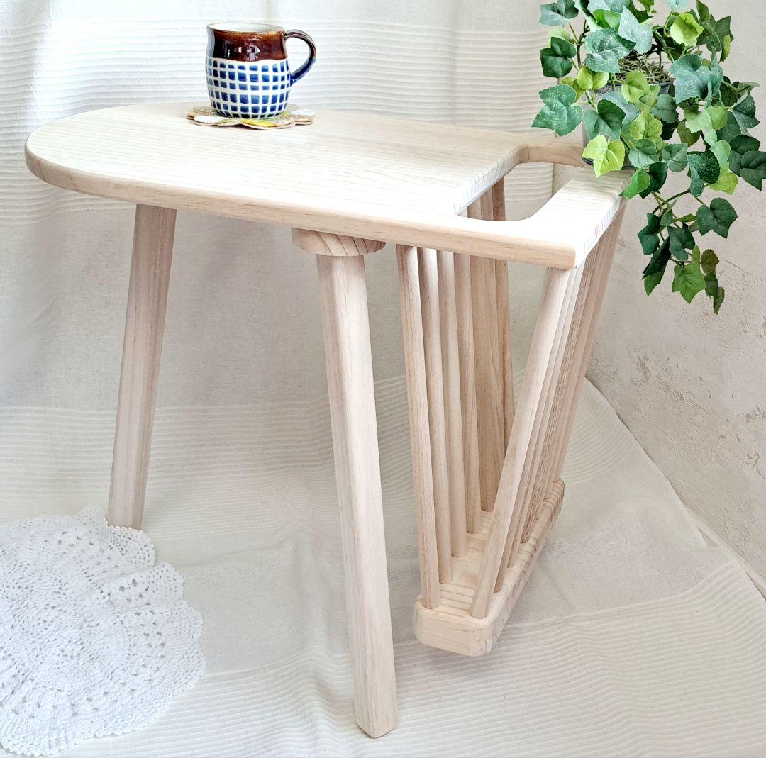 サイドテーブル ウォールナット ローテーブル マガジンラック おしゃれ 新生活