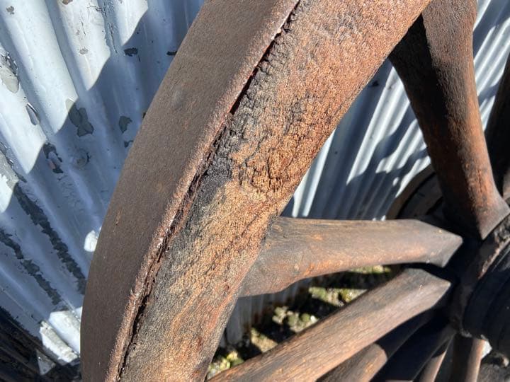 でかい 木製車輪 110センチ アンティーク