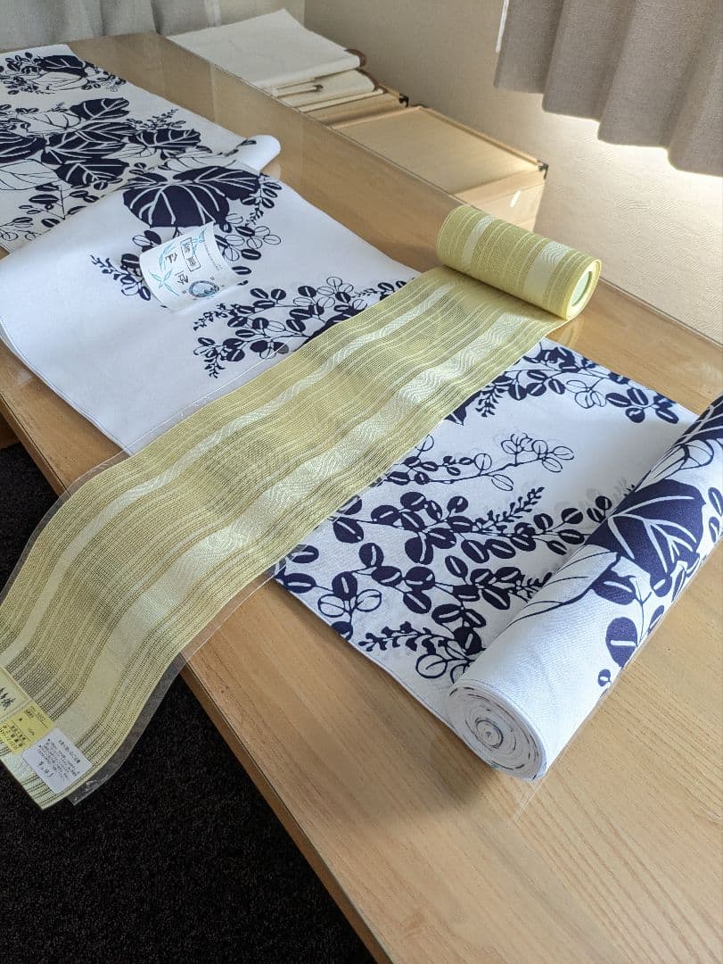 竺仙浴衣宮下真理子萩、本場筑前博多織四寸帯お仕立て代込み今期完売品