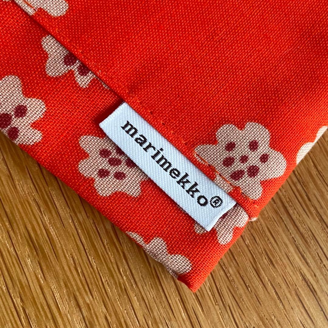 新品 marimekko Puketti プケッティ エプロン オレンジ