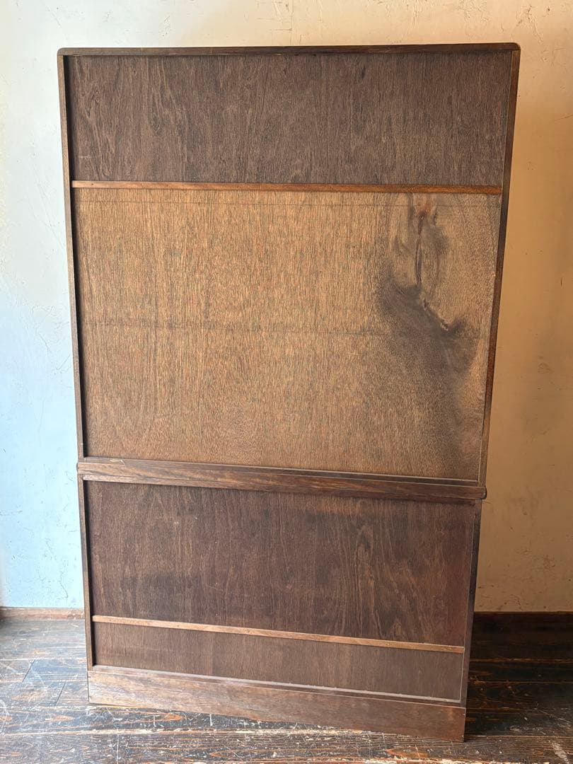 茶棚 木製ガラス扉付きタンス 水屋　飾り棚　違棚　アンティーク　レトロ