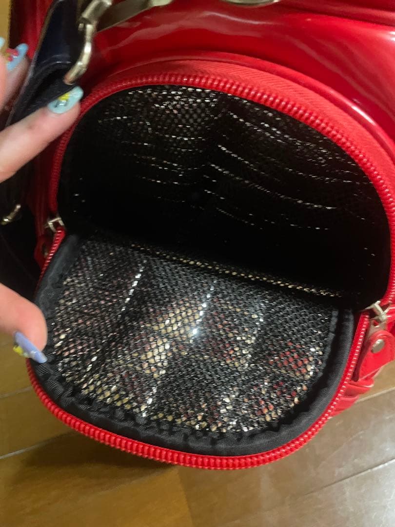 PEARLY GATES エナメルキャディバッグ レッド