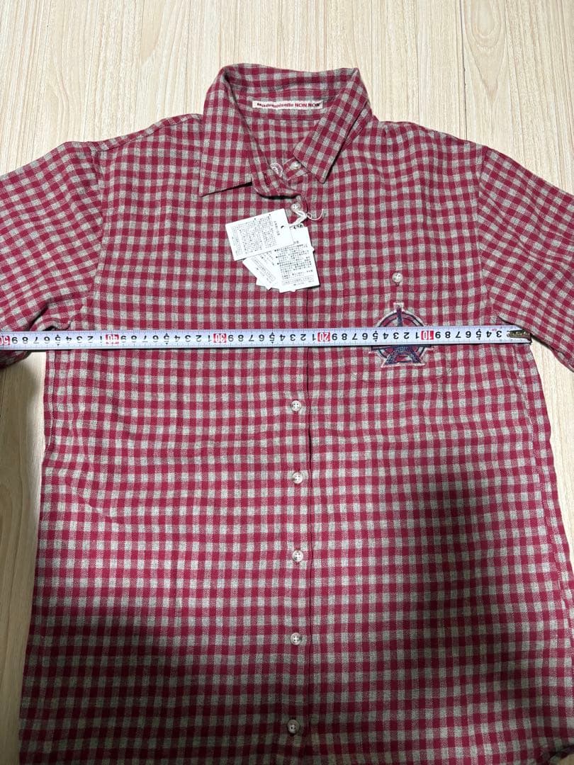 マドモアゼルノンノン 長袖 チェックネルシャツ　❣ 未使用タグ付き