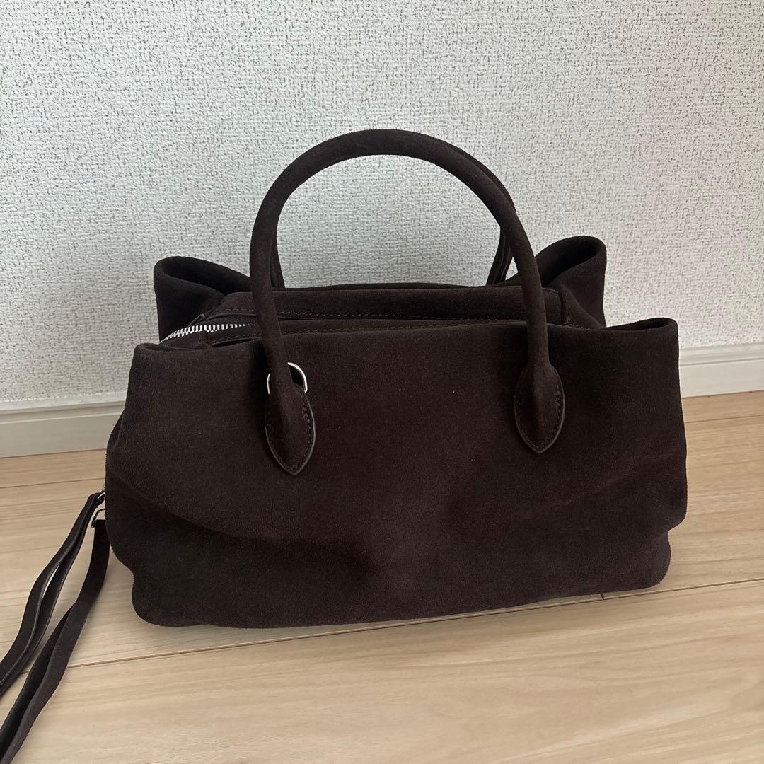 バッグ A.subjjject Suede Boston square bag S