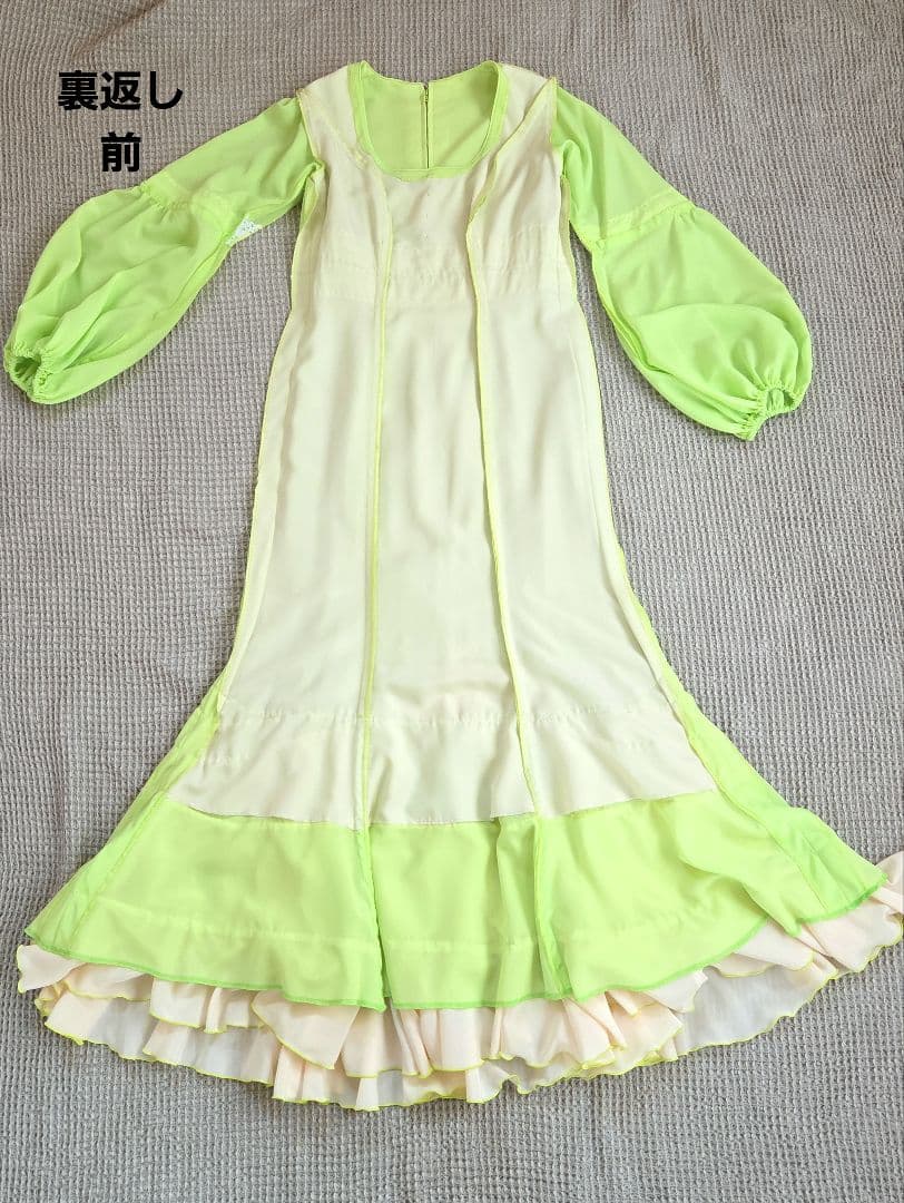 フラメンコ衣装ドレス ライトグリーン