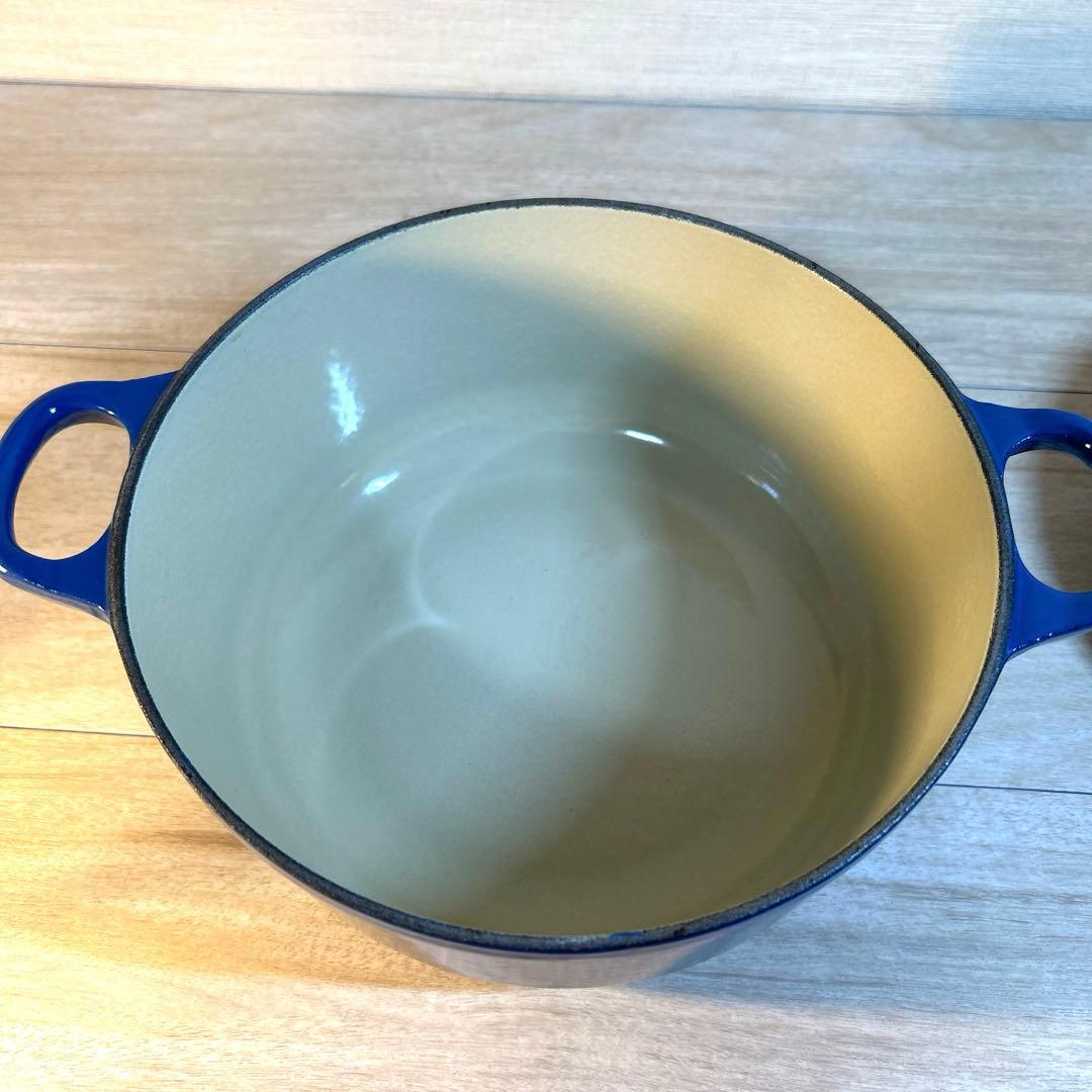 ルクルーゼ　ココットロンド　20cm ブルー　両手鍋　鍋
