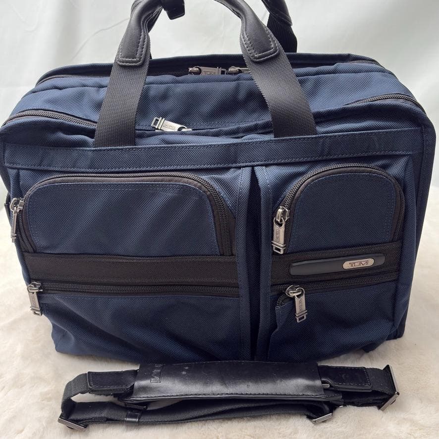 美品✨希少✨3way TUMI ビジネスバッグ リュック ネイビー×黒