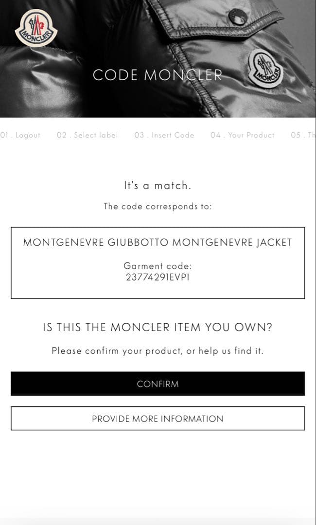 モンクレール　モンジュネーブル　ブラック　サイズ1