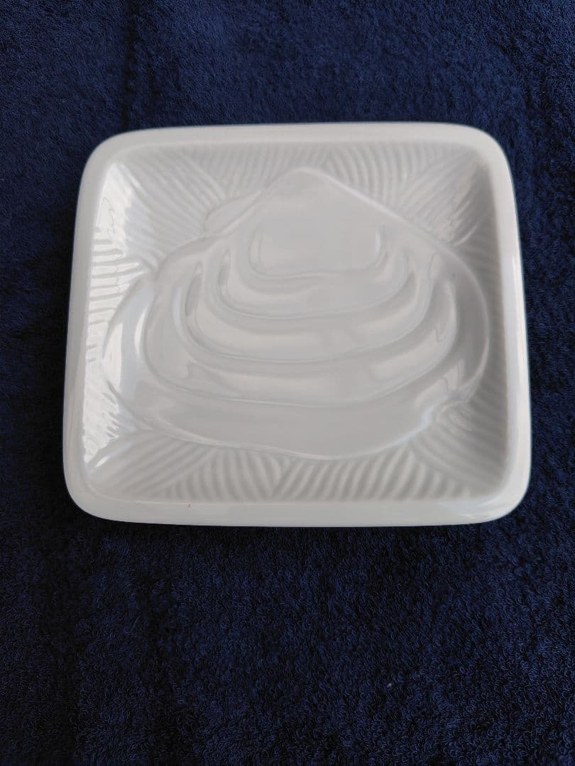 【招福・美品】白い風・深川製磁・貝文様・白皿・長方形5枚セット