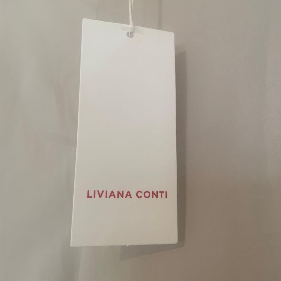 【新品】リビアナコンティ　パンツ　ワイドパンツ　ベージュ　ストレッチ　44 3L