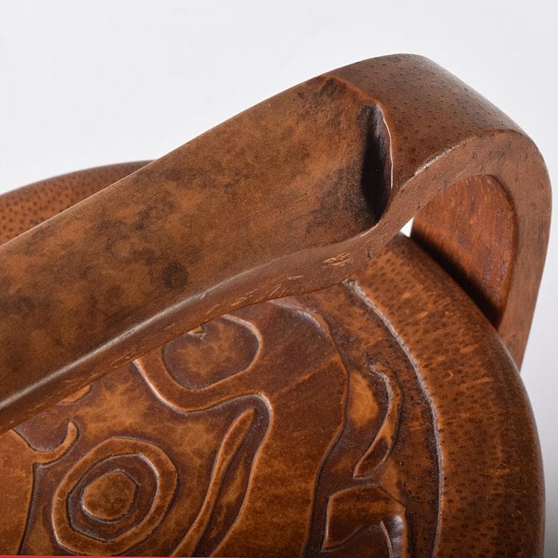 茶道具　中川竹仙作　竹根　持ち手付　抹茶器　茶碗など　六点一式　J　R8300B