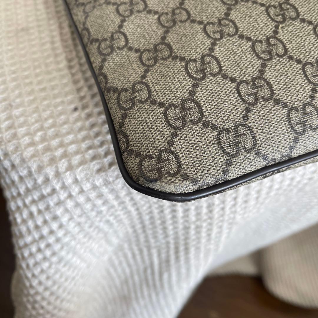 ◇ 美品 GUCCI グッチ ショルダーバッグ GGスプリーム×レザー ◇