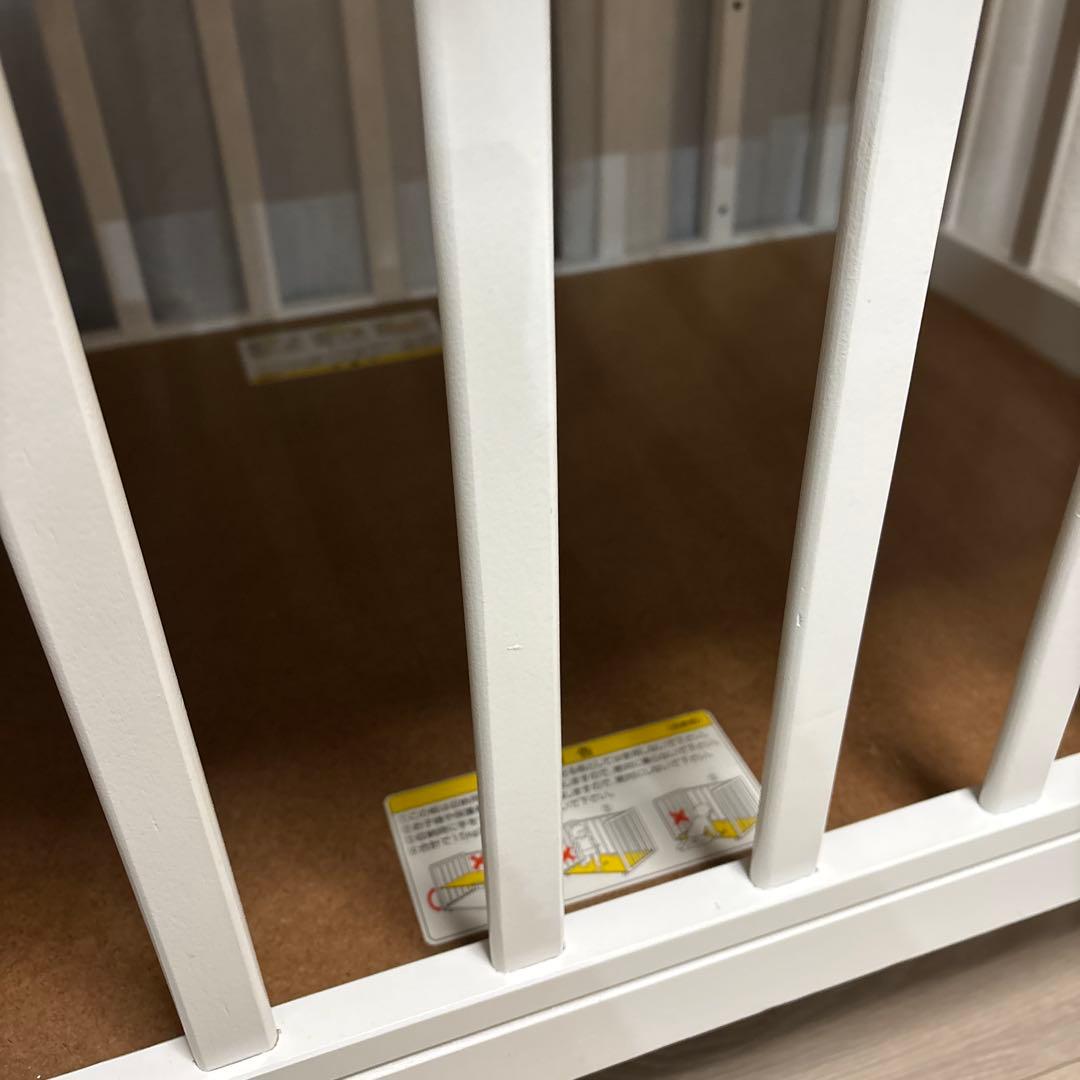 KATOJI カトージ　ミニベッド ホワイト 60x90cm キャスター付き