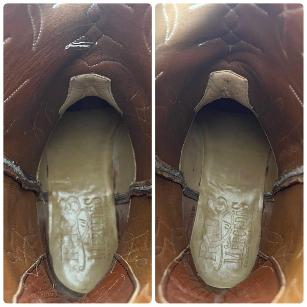 【未使用級】リオスオブメルセデス　ウエスタン ブーツ　ヒポ レザー　カバ革