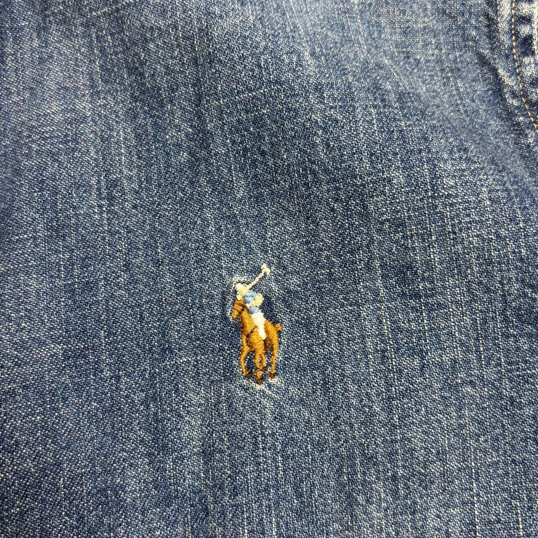 RALPH LAUREN★デニムシャツ ボタンダウン ロゴ刺繍
