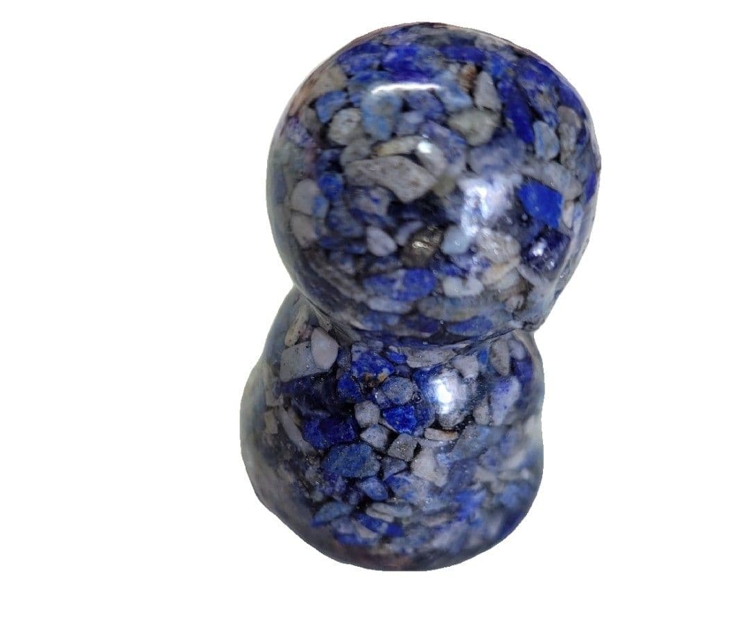 弍七 ミルフィオリを持つ地蔵 ラピスラズリ オルゴナイト パワーストーン