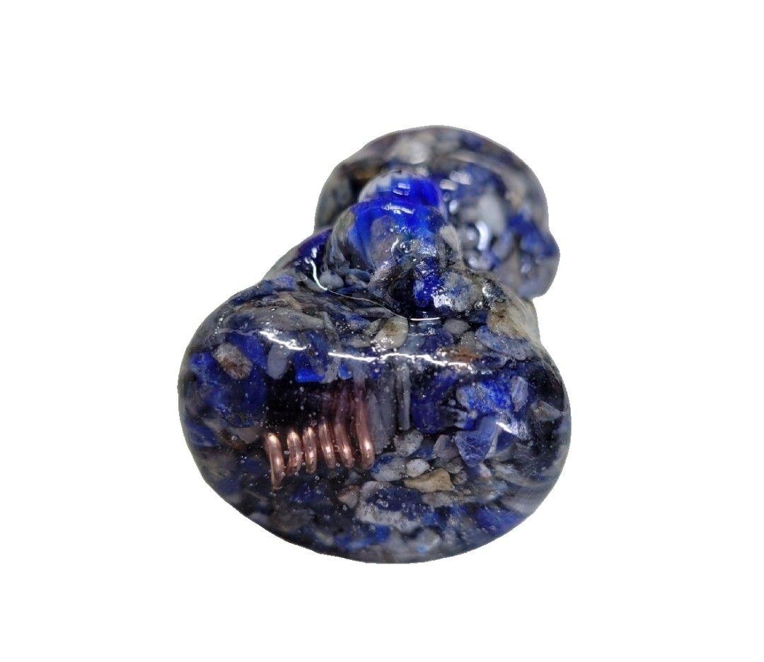 弍七 ミルフィオリを持つ地蔵 ラピスラズリ オルゴナイト パワーストーン