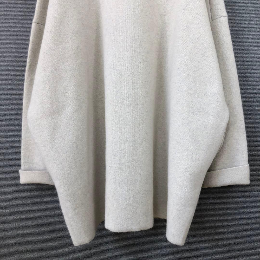 未使用品 BEARDSLEY 洗えるニットコート F アイボリー