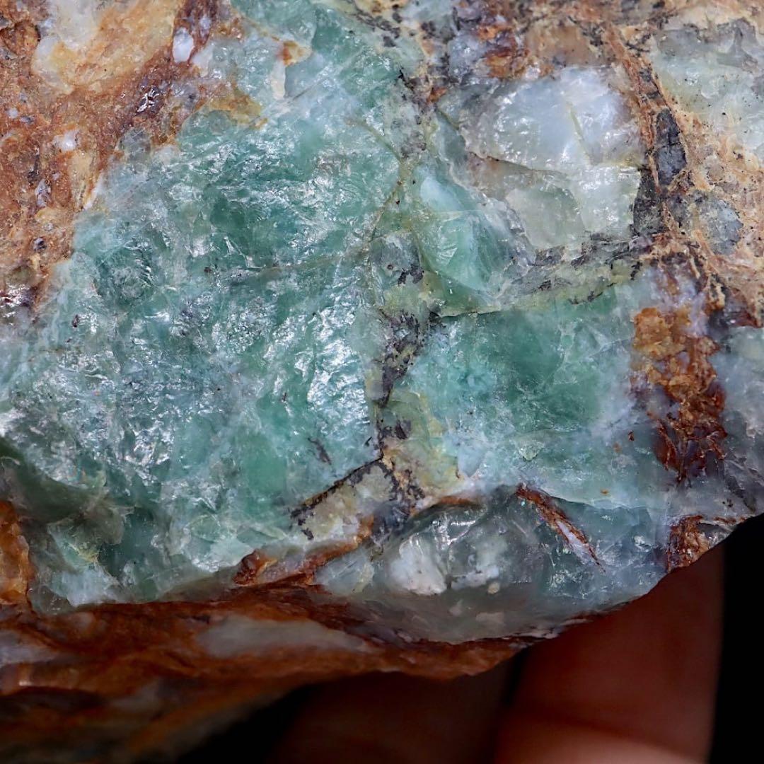 自主採掘！プラズマオパール 392g OP110 原石 天然石鉱物パワーストーン