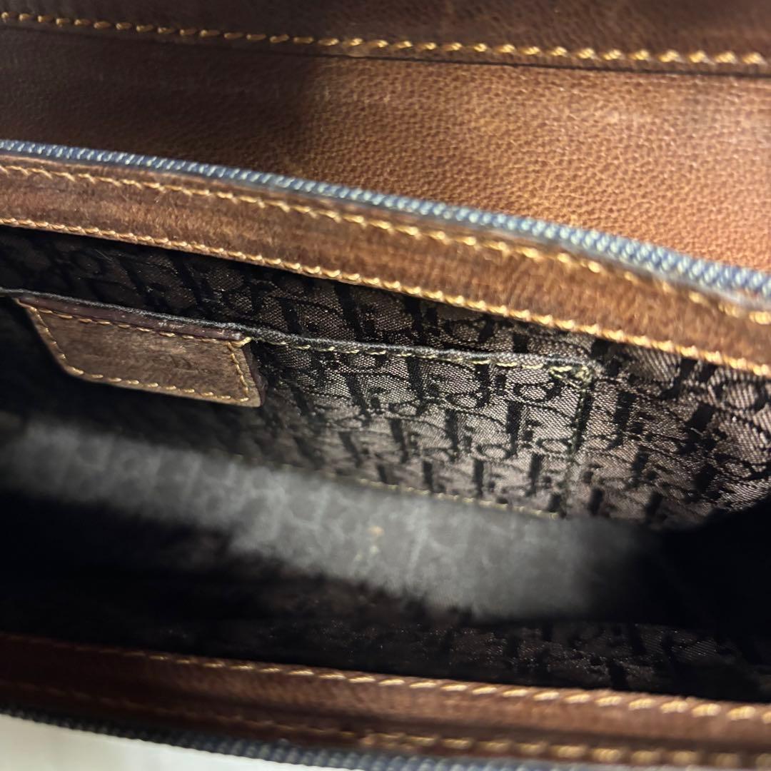 クリスチャンディオール ストリートシック デニム レザー ワンショルダーバッグ