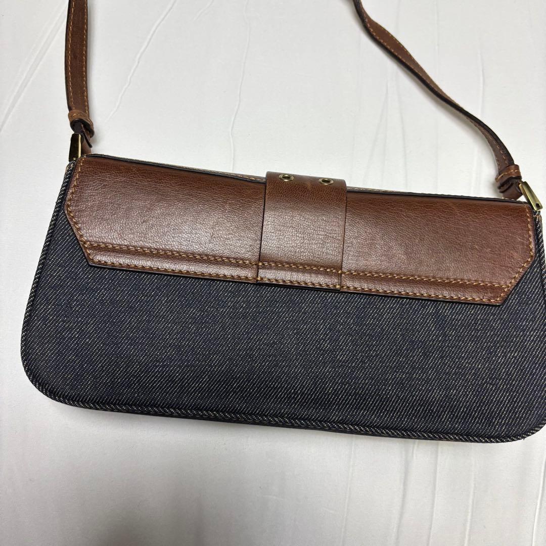 クリスチャンディオール ストリートシック デニム レザー ワンショルダーバッグ