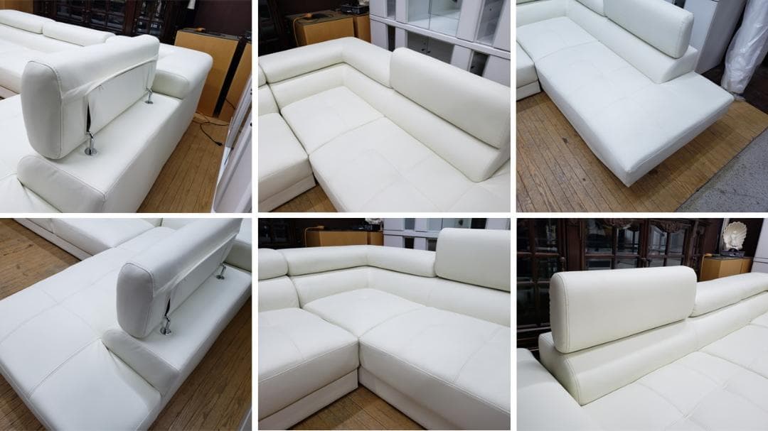 H6　美品　合皮　コーナーソファセット